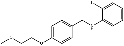 2-Fluoro-N-[4-(2-methoxyethoxy)benzyl]aniline Struktur