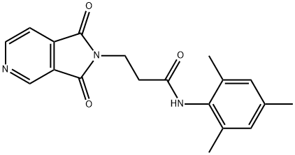 3-(1,3-Dioxo-1,3-dihydro-2H-pyrrolo[3,4-c]pyridin-2-yl)-N-mesitylpropanamide Struktur