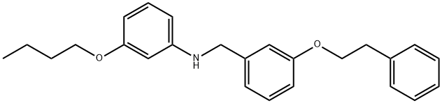 3-Butoxy-N-[3-(phenethyloxy)benzyl]aniline Struktur