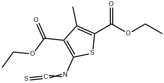 Diethyl 5-isothiocyanato-3-methylthiophene-2,4-dicarboxylate Struktur