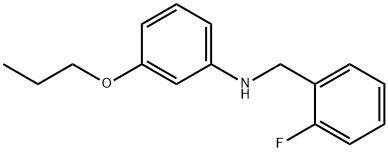 N-(2-Fluorobenzyl)-3-propoxyaniline Struktur