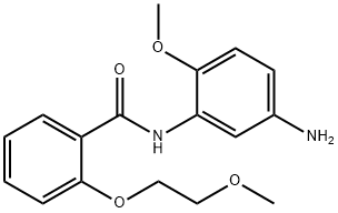 N-(5-Amino-2-methoxyphenyl)-2-(2-methoxyethoxy)-benzamide Struktur