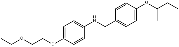 N-[4-(sec-Butoxy)benzyl]-4-(2-ethoxyethoxy)aniline Struktur