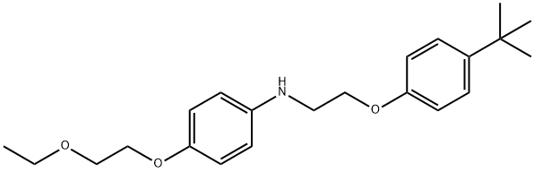 N-{2-[4-(tert-Butyl)phenoxy]ethyl}-4-(2-ethoxyethoxy)aniline Struktur