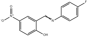 2-{[(4-fluorophenyl)imino]methyl}-4-nitrophenol Struktur