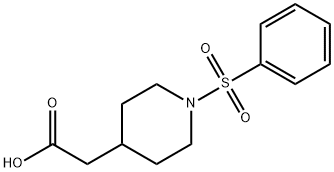 [1-(phenylsulfonyl)piperidin-4-yl]acetic acid Struktur