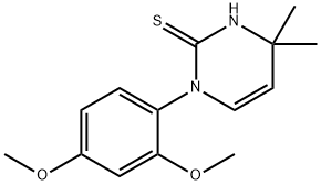 1-(2,4-dimethoxyphenyl)-4,4-dimethyl-1,4-dihydropyrimidine-2-thiol Struktur