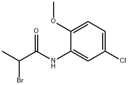 2-bromo-N-(5-chloro-2-methoxyphenyl)propanamide Struktur