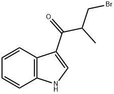 3-bromo-1-(1H-indol-3-yl)-2-methylpropan-1-one Struktur