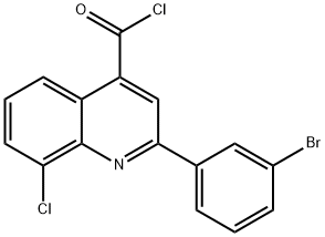 2-(3-bromophenyl)-8-chloroquinoline-4-carbonyl chloride Struktur