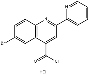 6-bromo-2-pyridin-2-ylquinoline-4-carbonyl chloride hydrochloride Struktur