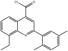 2-(2,5-dimethylphenyl)-8-ethylquinoline-4-carbonyl chloride Struktur