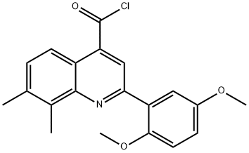 2-(2,5-dimethoxyphenyl)-7,8-dimethylquinoline-4-carbonyl chloride Struktur