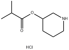 3-Piperidinyl 2-methylpropanoate hydrochloride Struktur