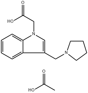 (3-Pyrrolidin-1-ylmethyl-indol-1-yl)-acetic acid acetate Struktur