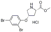 Methyl (2S,4S)-4-(2,4-dibromophenoxy)-2-pyrrolidinecarboxylate hydrochloride Struktur