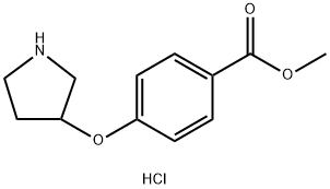 Methyl 4-(3-pyrrolidinyloxy)benzoate hydrochloride Struktur