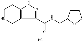 N-(Tetrahydro-2-furanylmethyl)-4,5,6,7-tetrahydro-1H-pyrazolo[4,3-c]pyridine-3-carboxamide HCl Struktur