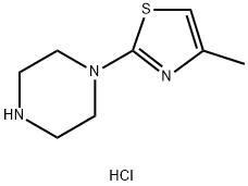 1-(4-Methyl-thiazol-2-yl)-piperazinedihydrochloride Struktur