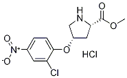 Methyl (2S,4S)-4-(2-chloro-4-nitrophenoxy)-2-pyrrolidinecarboxylate hydrochloride Struktur