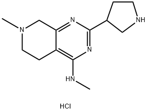 Methyl-(7-methyl-2-pyrrolidin-3-yl-5,6,7,8-tetrahydro-pyrido[3,4-d]pyrimidin-4-yl)-amine HCl Struktur