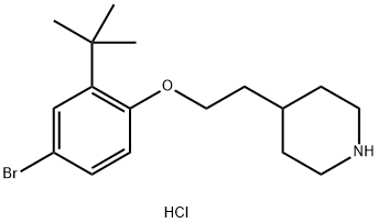 4-{2-[4-Bromo-2-(tert-butyl)phenoxy]-ethyl}piperidine hydrochloride Struktur