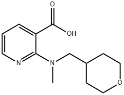 2-[Methyl(tetrahydro-2H-pyran-4-ylmethyl)amino]-nicotinic acid Struktur