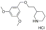 3-{2-[(3,5-Dimethoxybenzyl)oxy]ethyl}piperidinehydrochloride Struktur