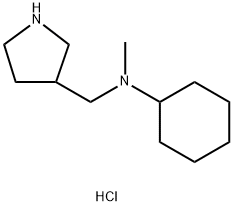 N-Methyl-N-(3-pyrrolidinylmethyl)cyclohexanaminedihydrochloride Struktur