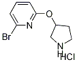 6-Bromo-2-pyridinyl 3-pyrrolidinyl etherhydrochloride Struktur