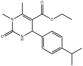 Ethyl 4-(4-isopropylphenyl)-1,6-dimethyl-2-oxo-1,2,3,4-tetrahydro-5-pyrimidinecarboxylate Struktur