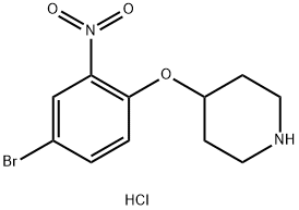 4-(4-Bromo-2-nitrophenoxy)piperidine hydrochloride Struktur