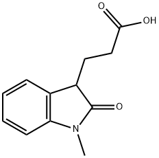 3-(1-Methyl-2-oxo-2,3-dihydro-1H-indol-3-yl)-propionic acid Struktur