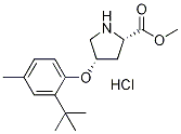 Methyl (2S,4S)-4-[2-(tert-butyl)-4-methylphenoxy]-2-pyrrolidinecarboxylate hydrochloride Struktur