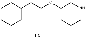 3-(2-Cyclohexylethoxy)piperidine hydrochloride Struktur