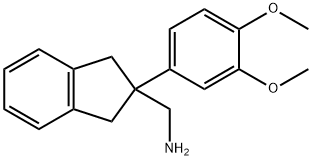 1-[2-(3,4-dimethoxyphenyl)-2,3-dihydro-1H-inden-2-yl]metha Struktur