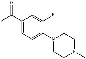 ethanone, 1-[3-fluoro-4-(4-methyl-1-piperazinyl)phenyl]- Struktur