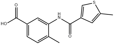 benzoic acid, 4-methyl-3-[[(5-methyl-3-thienyl)carbonyl]am Struktur