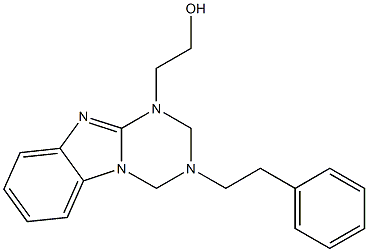 2-[3-(2-Phenylethyl)-3,4-dihydro[1,3,5]triazino-[1,2-a]benzimidazol-1(2H)-yl]ethanol Struktur