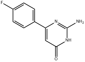 2-Amino-6-(4-fluorophenyl)pyrimidin-4(3H)-one Struktur