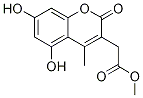 Methyl (5,7-dihydroxy-4-methyl-2-oxo-2H-chromen-3-yl)acetate Struktur