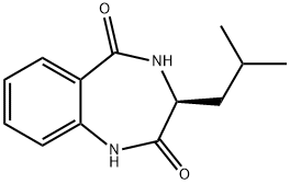 (3S)-3-Isobutyl-3,4-dihydro-1H-1,4-benzodiazepine-2,5-dione Struktur