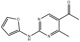 1-[2-(2-Furylamino)-4-methylpyrimidin-5-yl]-ethanone Struktur