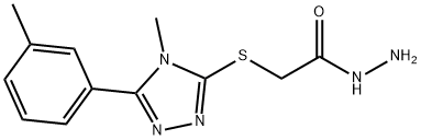 2-{[4-Methyl-5-(3-methylphenyl)-4H-1,2,4-triazol-3-yl]thio}acetohydrazide Struktur