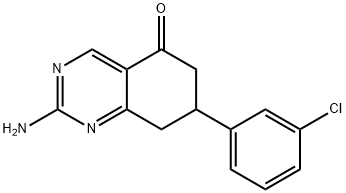 2-Amino-7-(3-chlorophenyl)-7,8-dihydroquinazolin-5(6H)-one Struktur