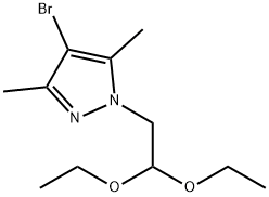 4-Bromo-1-(2,2-diethoxyethyl)-3,5-dimethyl-1H-pyrazole Struktur