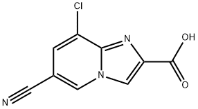 8-Chloro-6-cyanoimidazo[1,2-a]pyridine-2-carboxylic acid Struktur