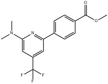 4-(6-Dimethylamino-4-trifluoromethyl-pyridin-2-yl) -benzoic acid methyl ester Struktur