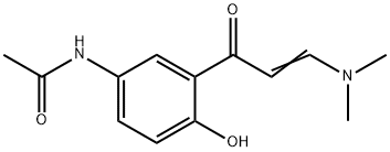 N-{3-[(2E)-3-(Dimethylamino)prop-2-enoyl]-4-hydroxyphenyl}acetamide Struktur