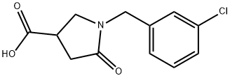 1-(3-CHLOROBENZYL)-5-OXOPYRROLIDINE-3-CARBOXYLICACID Struktur